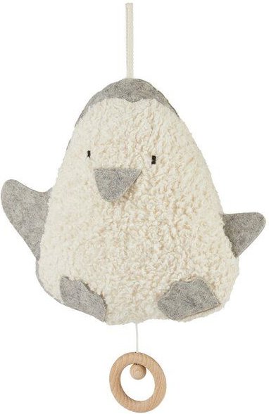 Efie Spieluhr Pinguin grau, kbA, 100 % Made in Germany