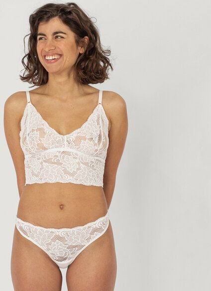 erlich textil Ophelia bügelloses Bustier mit Spitze aus Q-Nova, made in Europe