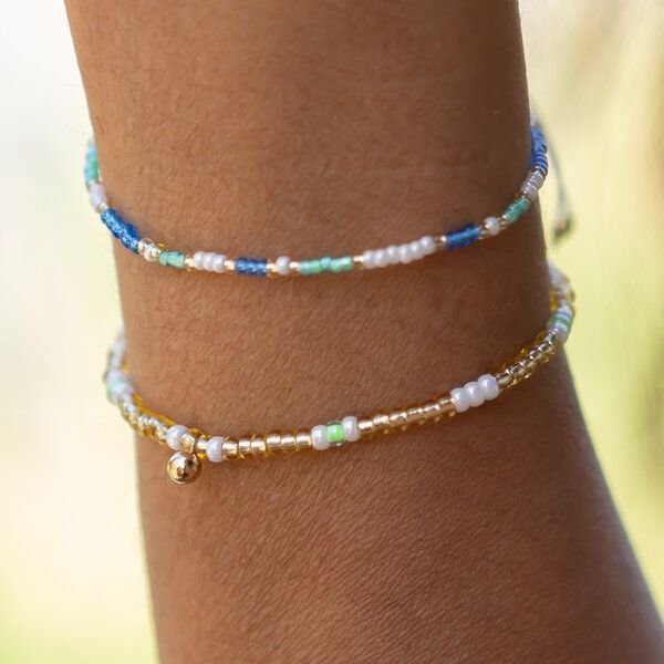 juni Perlenarmbänder Set Malibu Ocean - handgemacht in Deutschland