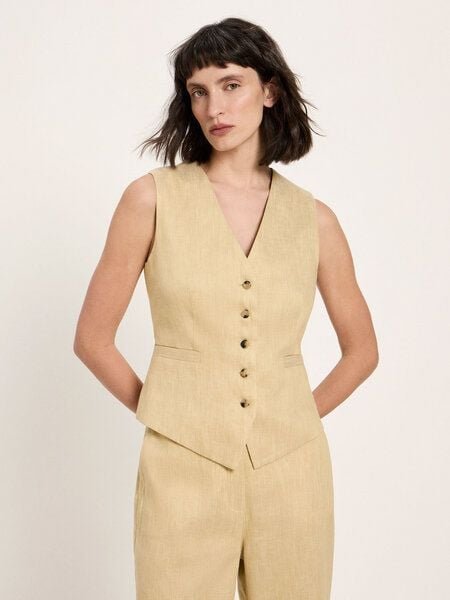 LANIUS Weste (OCS) aus Leinen und Bio-Baumwolle