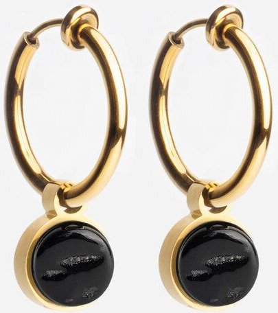 ALEXASCHA Gold Clip Creolen mit Anhänger | Mix & Match