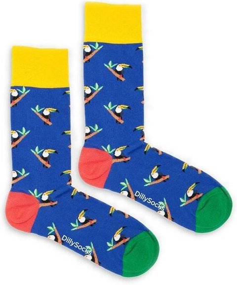 DillySocks Socken Tropical Toucan aus Biobaumwoll-Mix