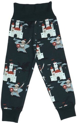 Baby Krabbelhose GOTS-zertifiziert aus Bio-Baumwolle dunkel mit Tier-Motiv – Walkiddy