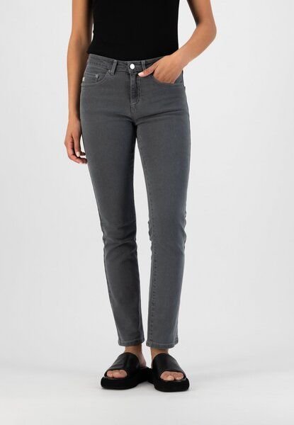 MUD Jeans Damen Jeans "Faye Straight - O3 Grey"