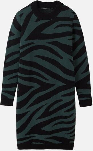 Thumbnail - Damen Strickkleid aus Bio-Baumwolle - AMARANTHUS ZEBRA - recolution