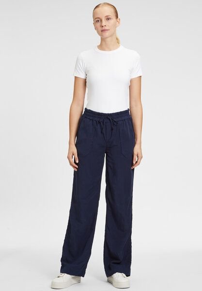 FUTURE:PEOPLE. 18:00 WIDE FIT POCKET - Damen Hose aus einem zertifizierten TENCEL-LEINEN MIX für heiße Sommertage (31800...