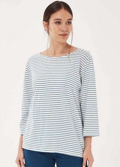 ORGANICATION Longsleeve aus Bio-Baumwolle mit Leinen