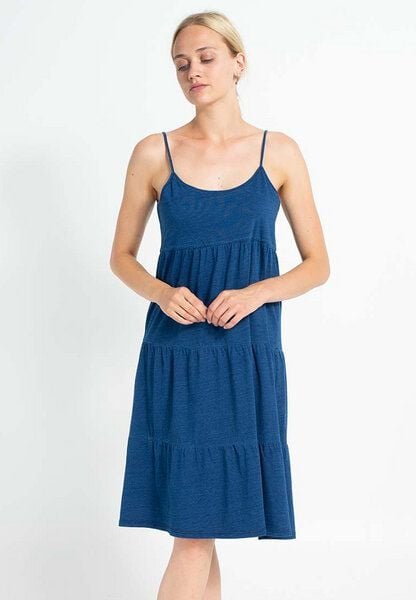 Thumbnail - Alma & Lovis Trägerkleid aus Bio-Baumwolle | Jeans-Jersey Trägerkleid