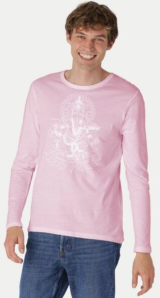 Peaces.bio - handbedruckte Biomode Bio-Herren-Langarmshirt Ganesha