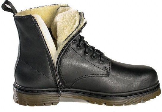 Fairticken ALVORA SNOW vegane 8-Loch Winterstiefel Unisex mit Fütterung (schwarz)