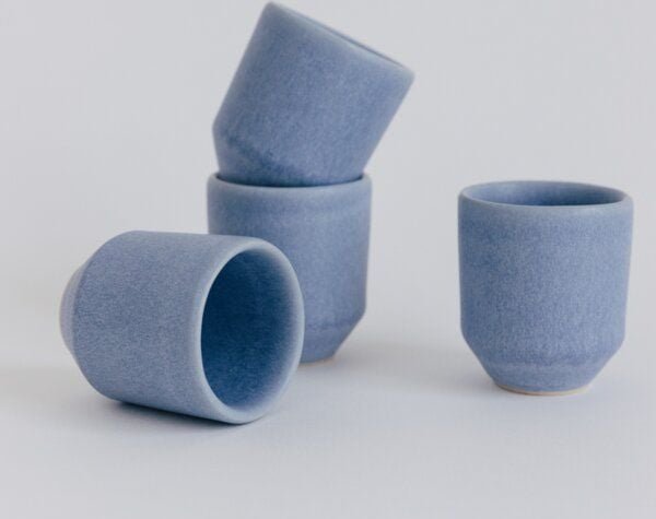 NAKOA Keramik Espresso Tassen 4er Set I Handgefertigtes Steingut I Hochwertige Espressobecher ohne Henkel I Tassen Set I...