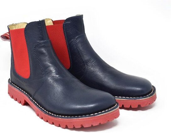 Grünbein Shoes Chelsea Boots Anke Naturform blau