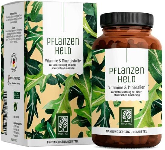 Pflanzliche Ernährung 120 vegane Kapseln Pflanzenheld Naturtreu®