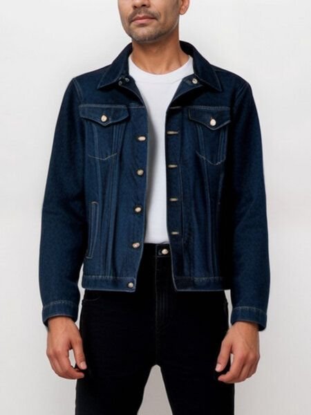 Will's Vegan Shop Recycelte Denim-Jacke Herren
