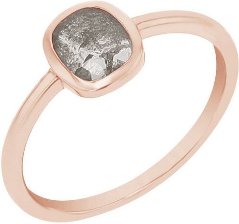 Thumbnail - Eppi Ring mit einem Salt and Pepper Diamanten in Emerald-Form Christy