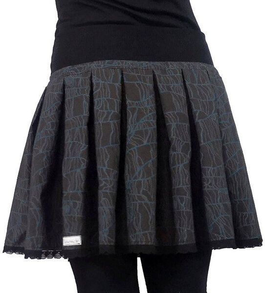 liebewicht Rock Faltenrock Rock'On braun gemustert für Mädchen aus Biobaumwolle