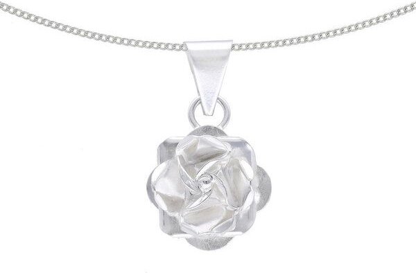 pakilia Silber Kette Rosenblüte Fair-Trade und handmade