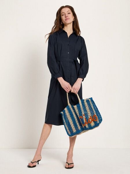 LANIUS Kleid mit Kräuseln (GOTS) aus Bio-Baumwolle