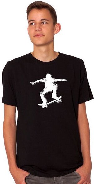 HANDGEDRUCKT "Skater" Männer T-Shirt von EarthPositive