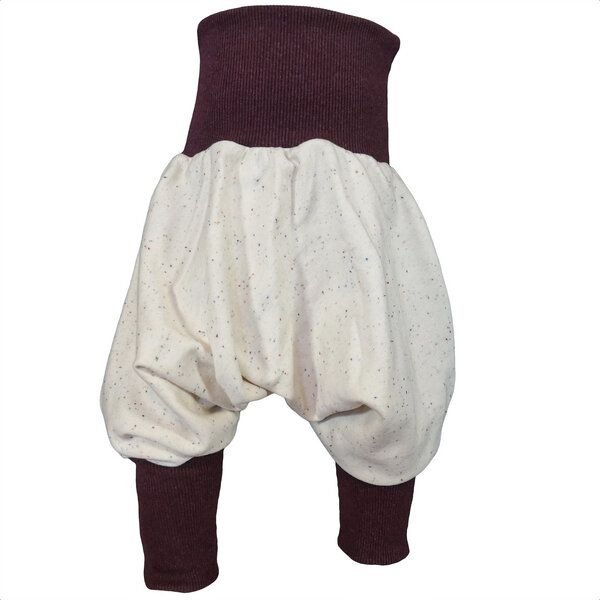 liebewicht Yogahose Pumphose Bio Sweat weiß/bunt gesprenkelt