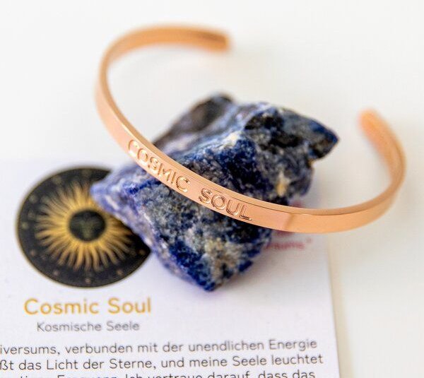 Divasya Armreif mit Gravur | rosé vergoldet | Cosmic Soul