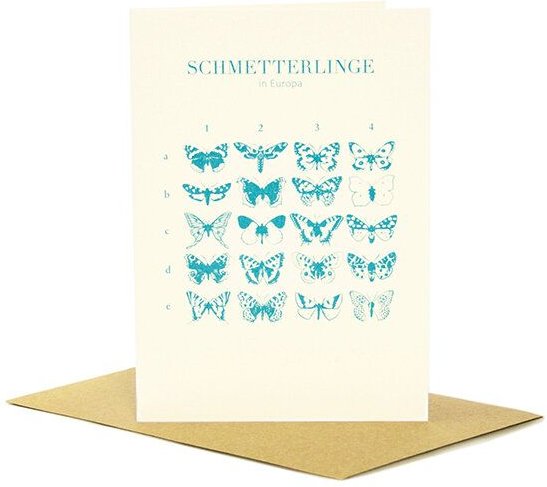 Bow & Hummingbird Grußkarte Schmetterlinge in Europa
