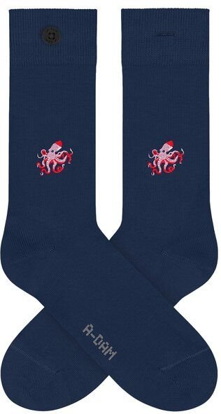 A-Dam Dunkelblaue Socken Octopus