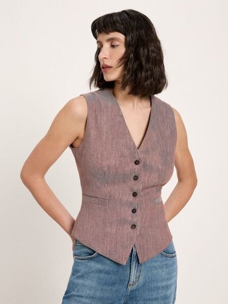 LANIUS Weste (OCS) aus Leinen und Bio-Baumwolle