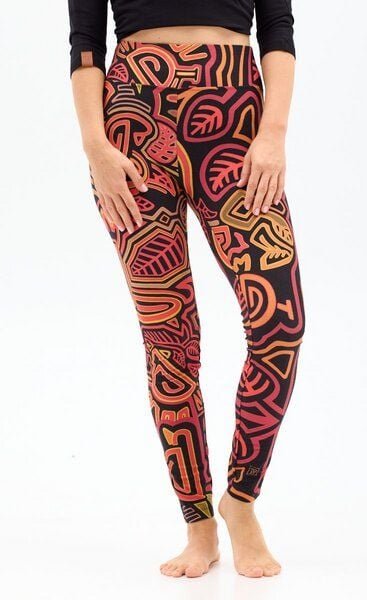 Leggings Gallo Damen – aus Bio-Baumwolle mit Elasthan – nachhaltige Yoga-Leggings im einzigartigen KOKOworld-Print – fai...