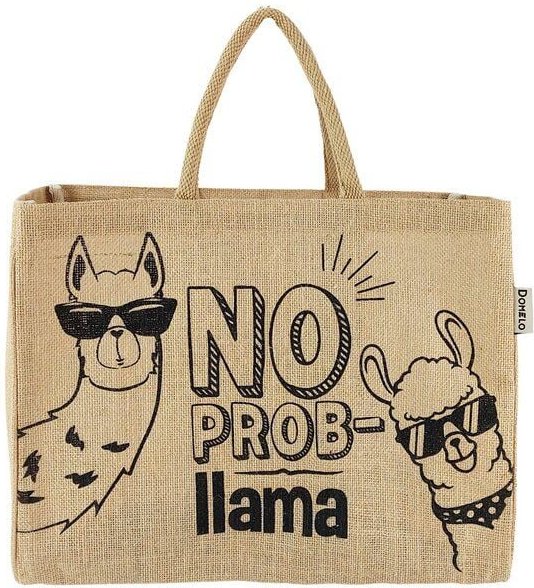 Domelo große Jute Einkaufskorb, Vegane Einkaufstasche nachhaltige Handtasche/ Shopper