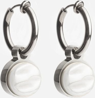 ALEXASCHA Silber Clip Creolen mit Anhänger | Mix & Match