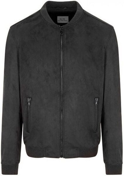 Will's Vegan Shop Bomberjacke Schwarz vegan Wildleder Herren