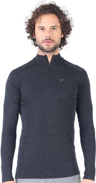 Thumbnail - Woolona Langarmshirt - ASTRO - 100% Merinowolle (Zip)