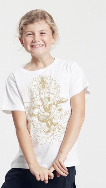 Peaces.bio - handbedruckte Biomode Bio-Kinder T-Shirt Ganesha