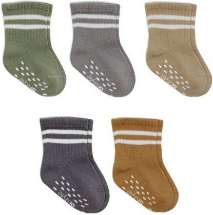 bistyle Baby-Socken Basic 5er-Pack – Kurzsocken, GOTS-zertifiziert, hoher Baumwollanteil Rutschfeste Sohle