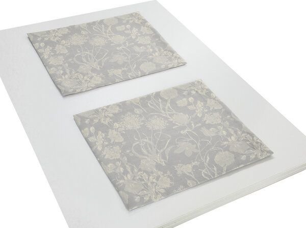 Thumbnail - Nature by Adam Tischset 2er Pack aus 100% Bio-Baumwolle - Made in Germany - Flower Cuveé Light