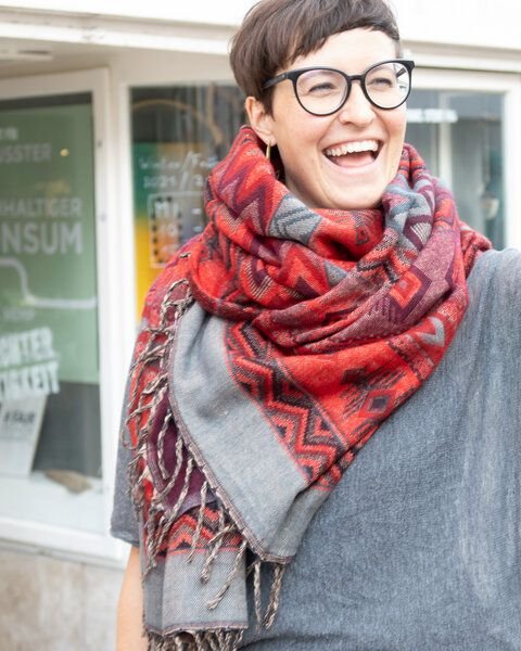 Himal Hemp HH „ZigZag Ornament“ Schal/Decke handgewebt MADE IN NEPAL