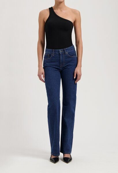 MUD Jeans Damen Jeans Loose Fit "Jamie - Stone Indigo"