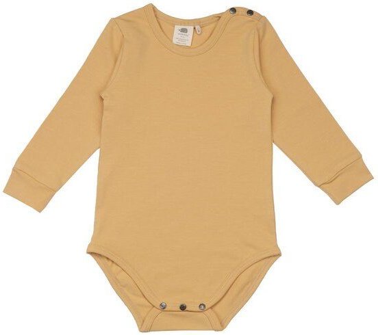 Walkiddy Öko-Freundlicher Orange Baby-Langarmbody aus Allergikerfreundlichem Material – GOTS zertifiziert
