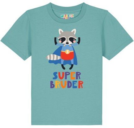 watabout.kids T-Shirt Kinder Waschbär Superbruder