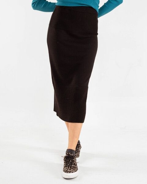 Alma & Lovis Maxi-Rock aus Bio-Baumwoll-/Woll-Mix | Cotwool Strickrock