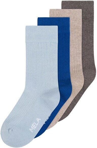 MELA 4-Paar Fairtrade Socken aus Biobaumwolle | gerippt