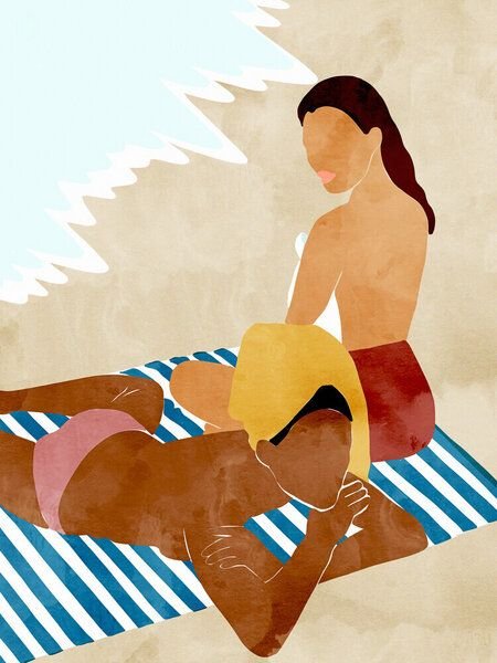 Photocircle Poster / Leinwandbild - Beach Besties