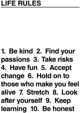 Photocircle Poster / Leinwandbild - Life Rules