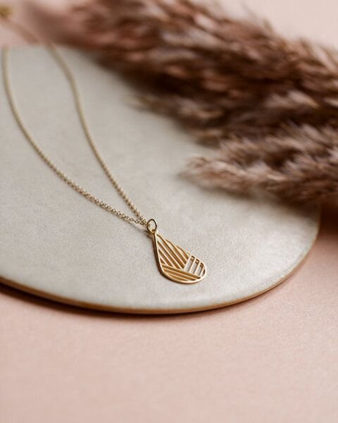 lille mus Kette 'Tropfen' 925 Silber / vergoldet