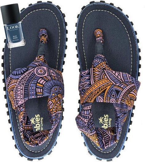 GUMBIES Set - Nachhaltige Zehensandalen mit veganem Nagellack