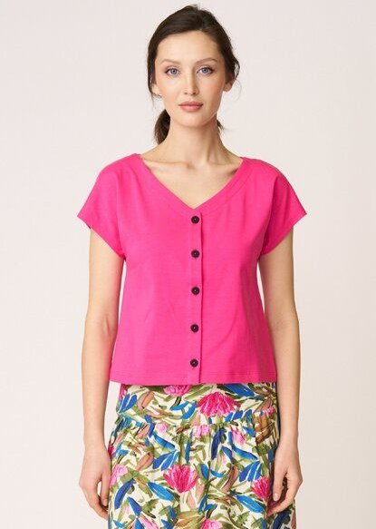 LANA Organic Shirt mit Knopfleiste, Modell Edda