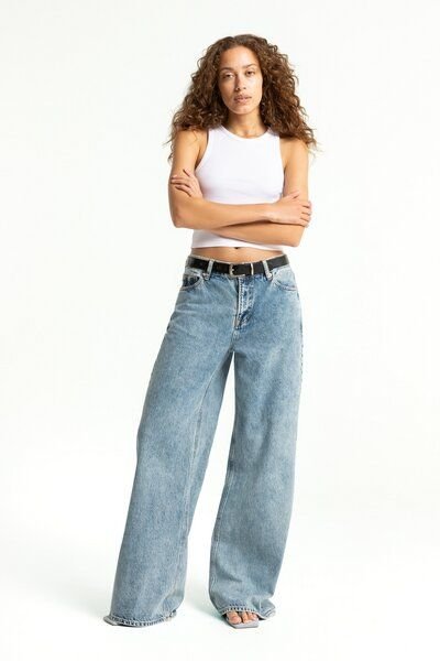 Kings Of Indigo TIY Blue Reef marble - Damenjeans mit weitem Bein