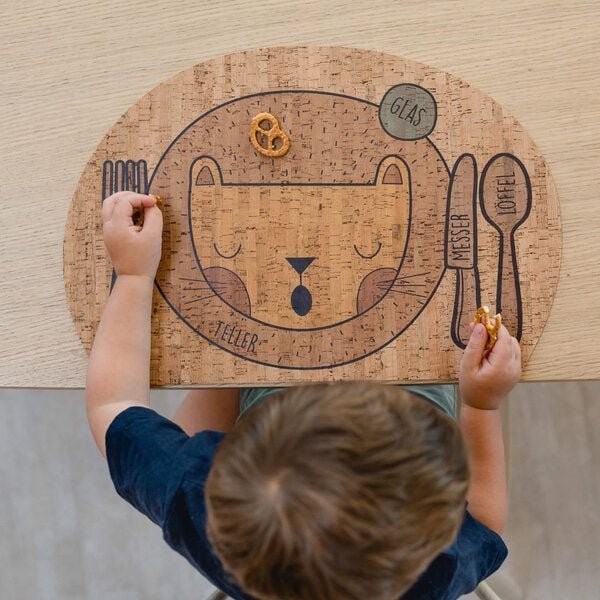 Clarissakork Kinder Tischset Chilling Lion