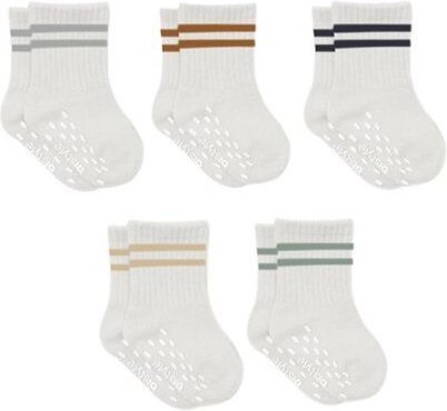 bistyle Baby-Socken Basic 5er-Pack – Kurzsocken, GOTS-zertifiziert, hoher Baumwollanteil Rutschfeste Sohle
